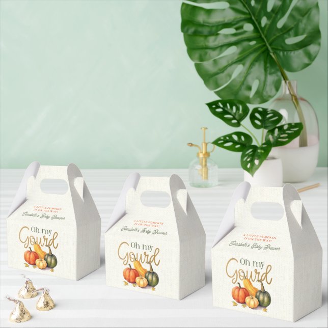 Oh My Gourd Little Pumpkin Baby Shower Favour Box (Multiple)