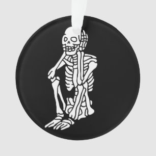 Oh My Skeleton Resting His Head on a Ornament