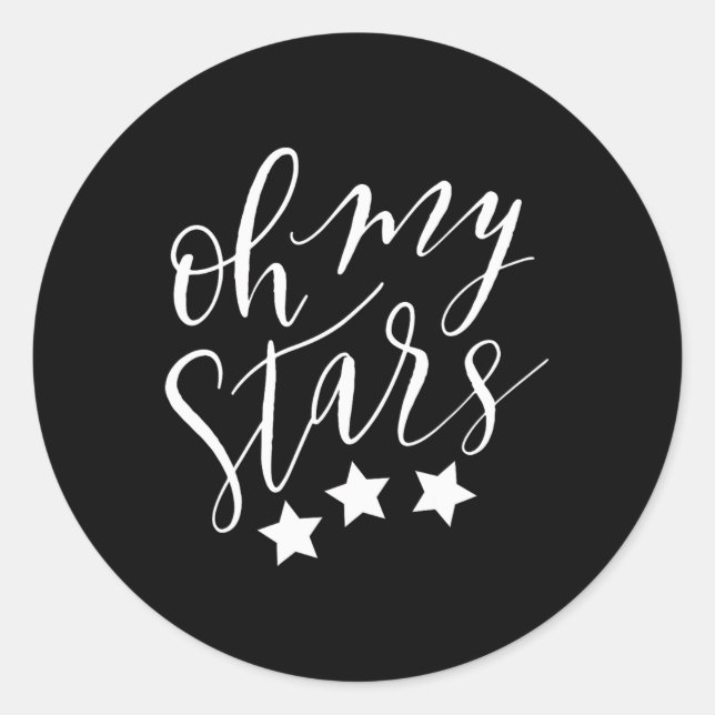Oh My Stars 4th Of July America Usa Independence D Classic Round Sticker (Front)