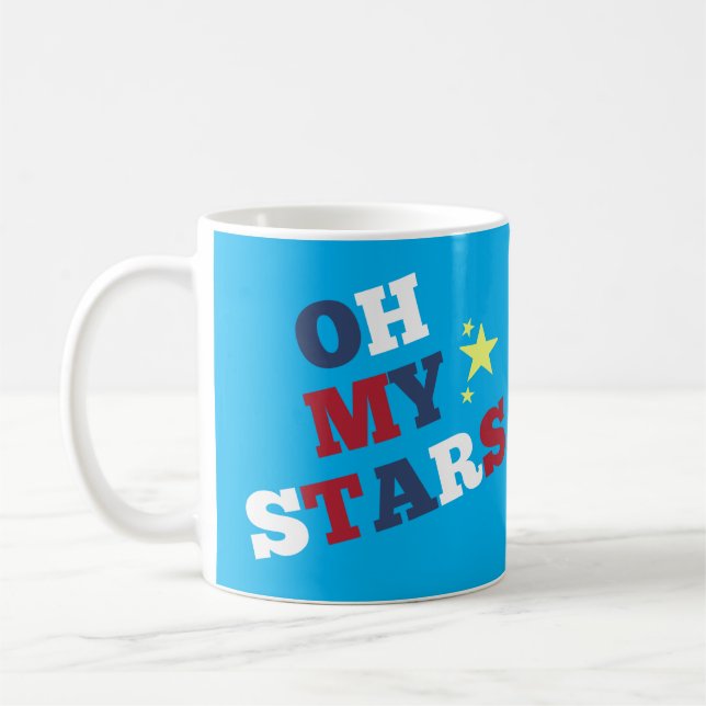 "Oh My Stars" Patriotic Coffee Mug (Left)