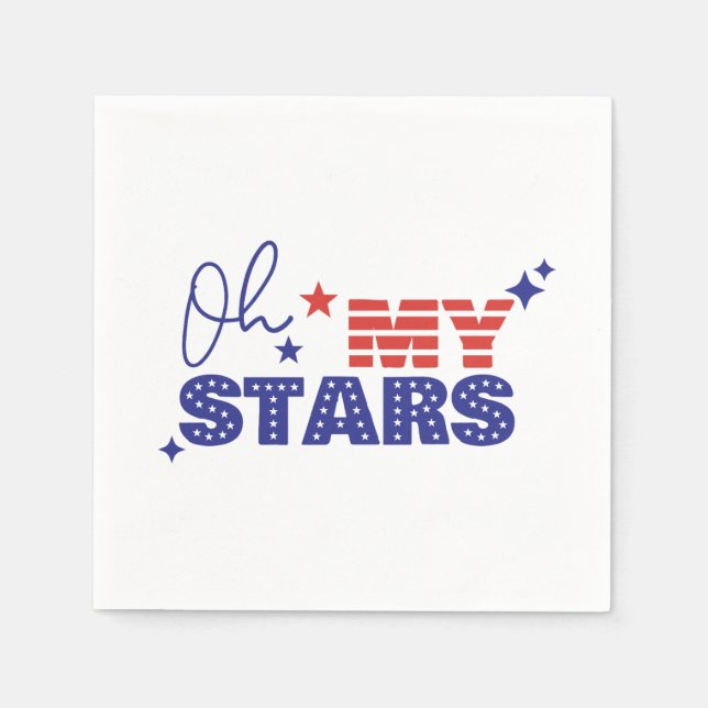 Oh my stars US flag Napkin (Front)
