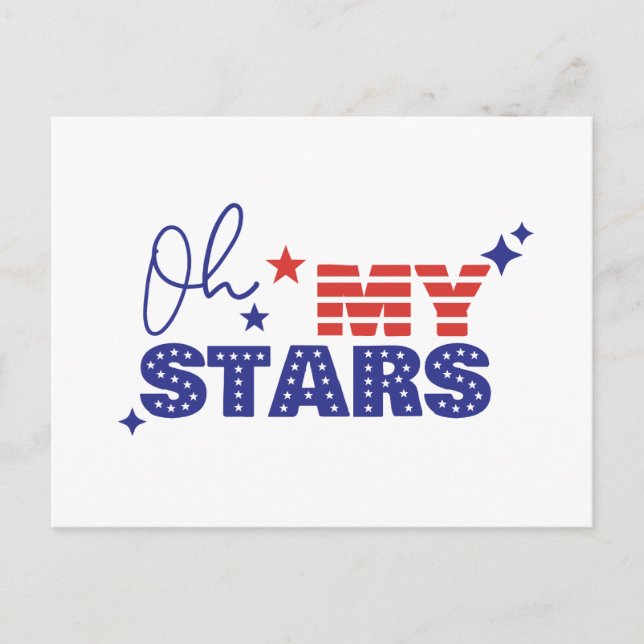 Oh my stars US flag Postcard (Front)