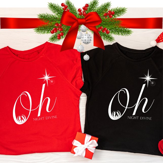 Oh Night Divine Christian Christmas Song Jesus  T-Shirt (Creator Uploaded)