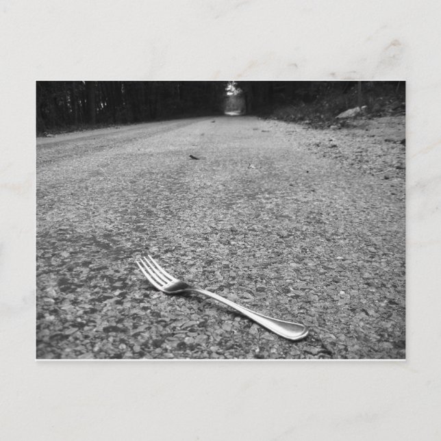 Oh, no! A fork in the road! Postcard (Front)