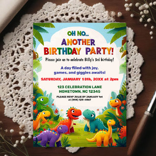 Oh No! Another Dinosaur Themed Birthday Party  Postcard
