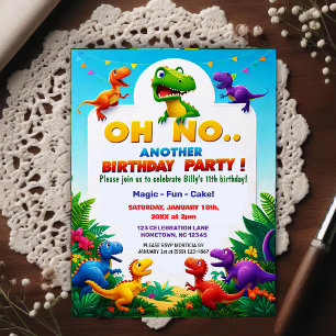 Oh No! Another Dinosaur Themed Birthday Party Postcard