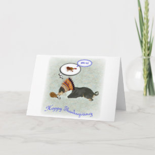 Oh NO Basenji Thanksgiving greeting card