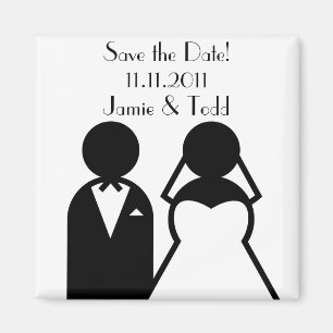 OH NO? Bride and Groom Save the Date Magnet