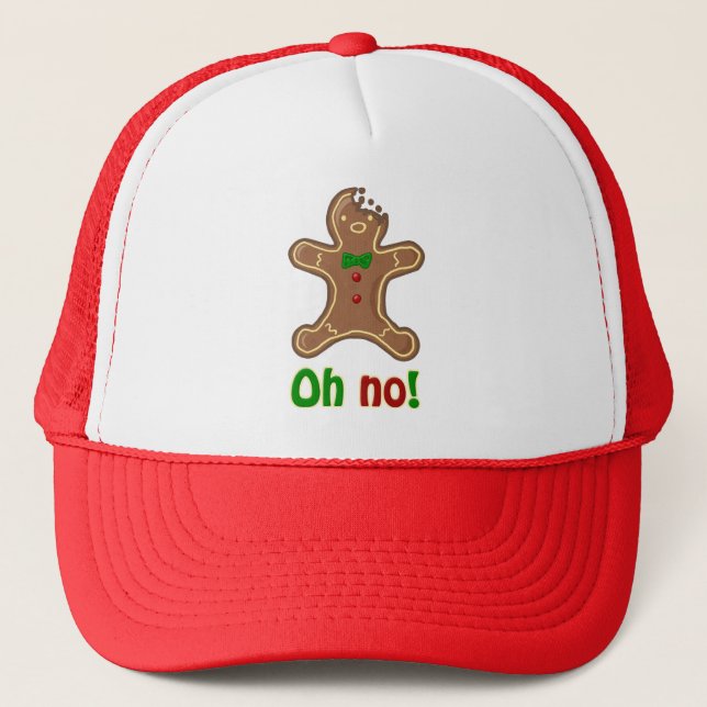 Oh no! Gingerbread Man Trucker Hat (Front)