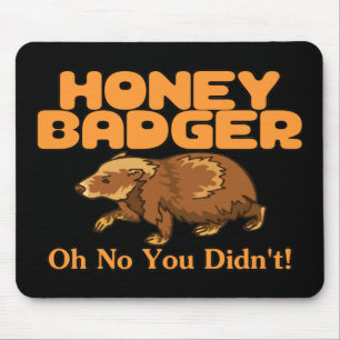 Oh No Honey Badger Mouse Mat