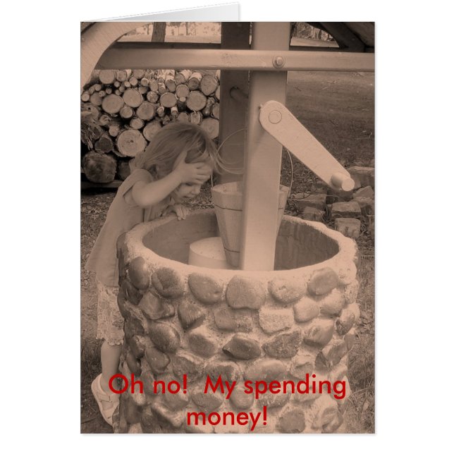 Oh no!  My spending money! (Front)