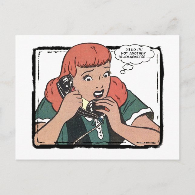 Oh No ! Not Another Telemarketer Postcard (Front)