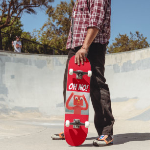 OH NO! PANIC RUBBER MAN FUNNY Skateboard deck