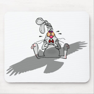 Oh No! Rabbit Cartoon Mouse Mat