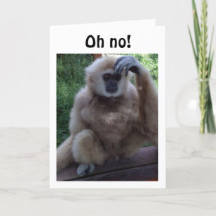 "OH NO" TALKING MONKEY READY TO SAY HAPPY BIRTHDAY CARD