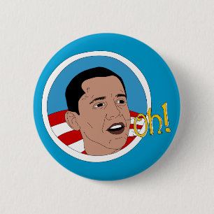 Oh! Obama Doodle Art Button