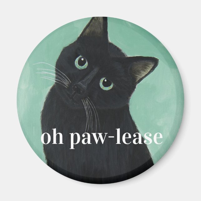 oh paw-lease magnet (Front)