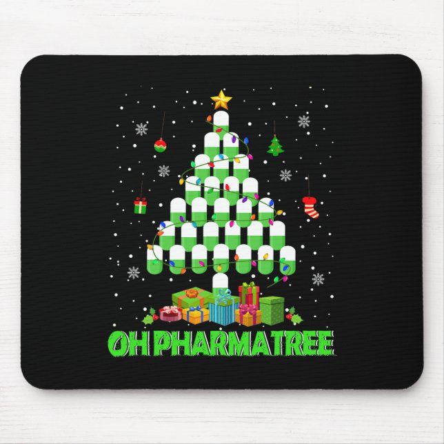 Oh Pharmatree Christmas Tree Pharmacy Medication P Mouse Mat (Front)