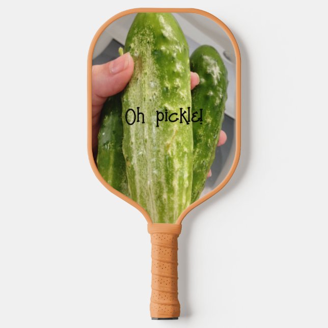 Oh pickle, cucumber pickleball paddles (Front)