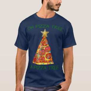 Oh Pizza Christmas Tree Lights Xmas Image For Kids T-Shirt