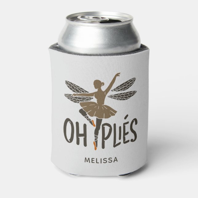 Oh Plies Ballet Dancer Personalised Party Can Cooler (Can Back)