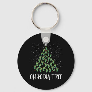 Oh Podiatree Funny Tree Foot Christmas Staff Squad Key Ring