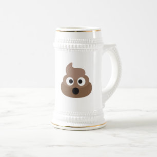 Oh Poo Emoji Beer Stein