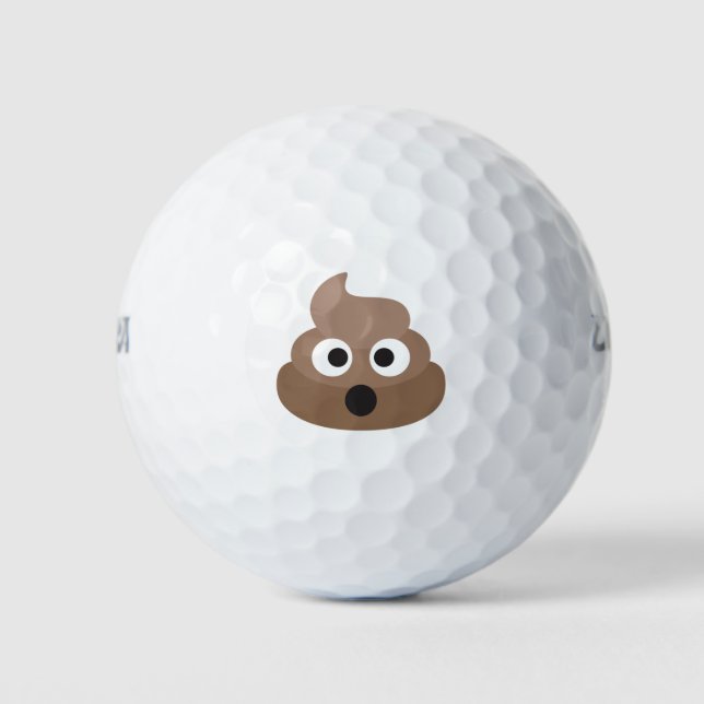 Oh Poo Emoji Golf Balls (Front)