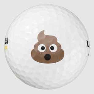 Oh Poo Emoji Golf Balls