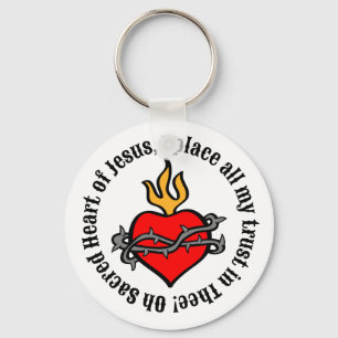 Oh Sacred Heart of Jesus.... Key Ring