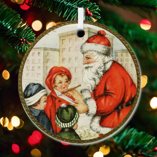Oh Santa! We Have Been Good Photo Add Name Vintage Metal Tree Decoration