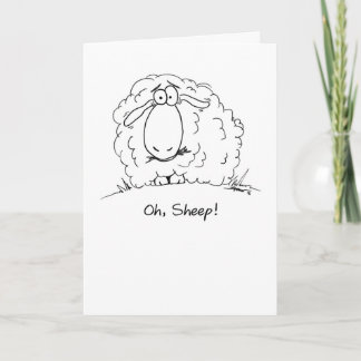 Oh, Sheep! Cartoon Belated Birthday Card