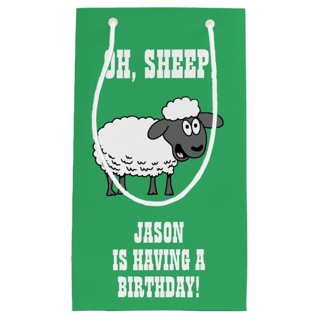 Oh Sheep Someone Having A Birthday Small Gift Bag (Front)