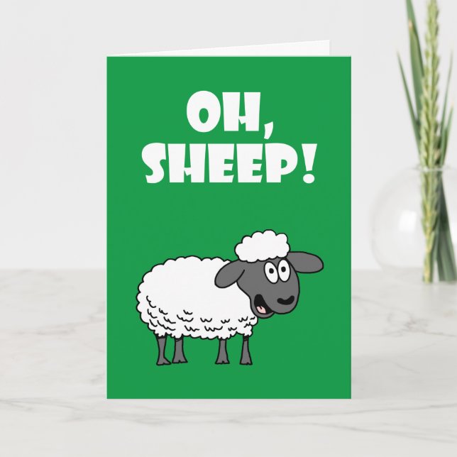 Oh, Sheep! You're 75! Funny 75th Birthday Card (Front)