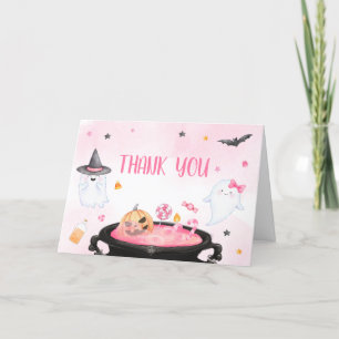 Oh Sheet Ghoul Halloween Baby Shower Thank You Card