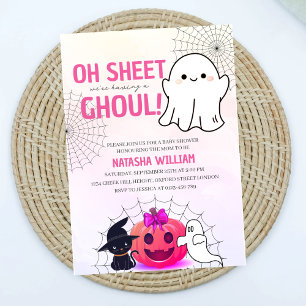 Oh Sheet It's a Ghoul Baby Shower Invitation
