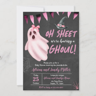Oh Sheet It's a Ghoul Baby Shower Invitation