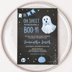 Oh Sheet We're Having A Boo-y Baby Shower  Invitation