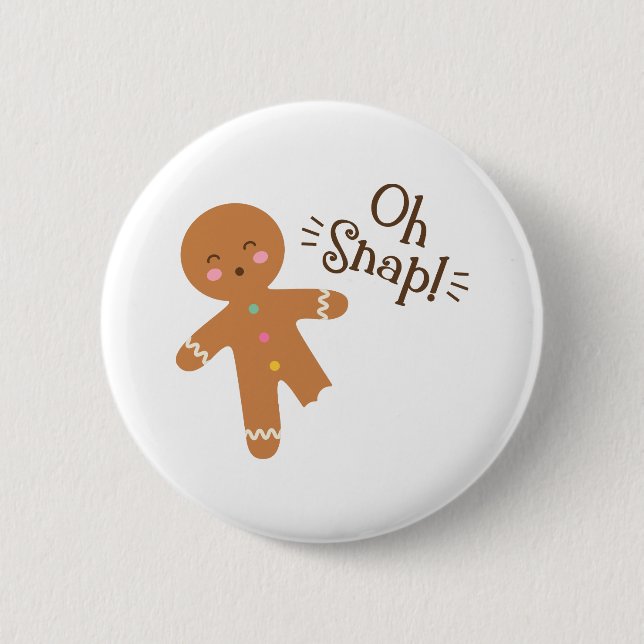 Oh Snap 6 Cm Round Badge (Front)