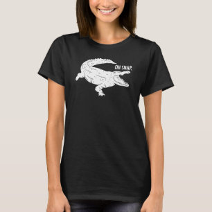 Oh Snap Alligator Crocodile Reptiles Pun Herpetol T-Shirt