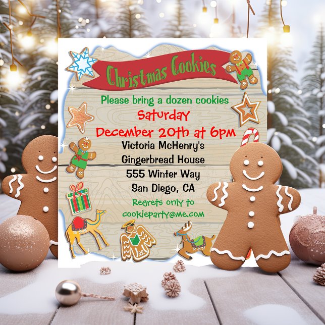 Oh Snap Christmas Cookie Exchange Party Invitation (Creator Uploaded)