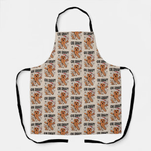 Oh Snap! Christmas Gingerbread Cookie Santa Hat Apron