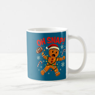 Oh Snap Christmas Gingerbread Funny Football Light Coffee Mug