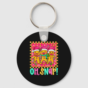 Oh Snap Christmas Gingerbread Man Funny Xmas Cooki Key Ring