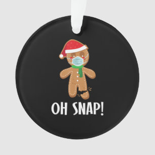 Oh snap   christmas gingerbread man mask gift ornament