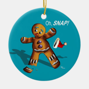 Oh Snap! Christmas Ornament (teal)