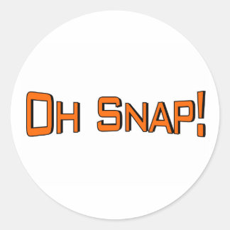 Oh Snap Classic Round Sticker