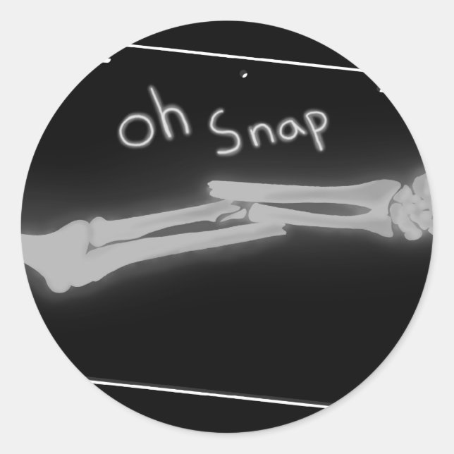 Oh Snap Classic Round Sticker (Front)