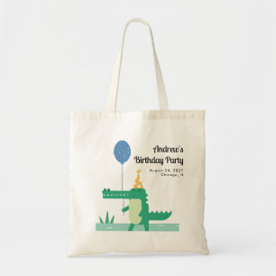 Oh Snap Cute Alligator Kids Birthday Tote Bag