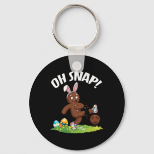 Oh Snap Easter Gingerbread Man Soccer Player Bunny Key Ring